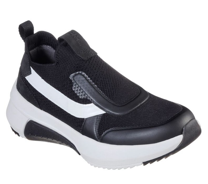 Skechers Modern Jogger 2.0 - Roan - Womens Slip On Shoes Black/White [AU-CR0190]